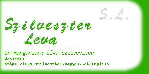 szilveszter leva business card