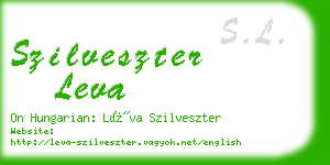 szilveszter leva business card